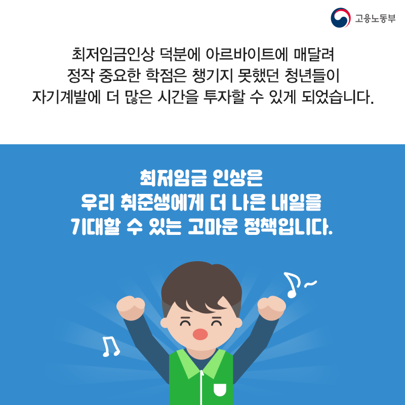 최저임금이 오르니 공부시간이 늘었어요~